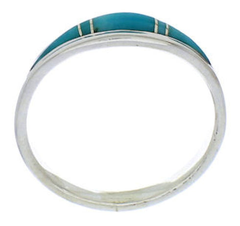 Authentic Sterling Silver Turquoise Jewelry Ring Size 4-3/4 ZX36857